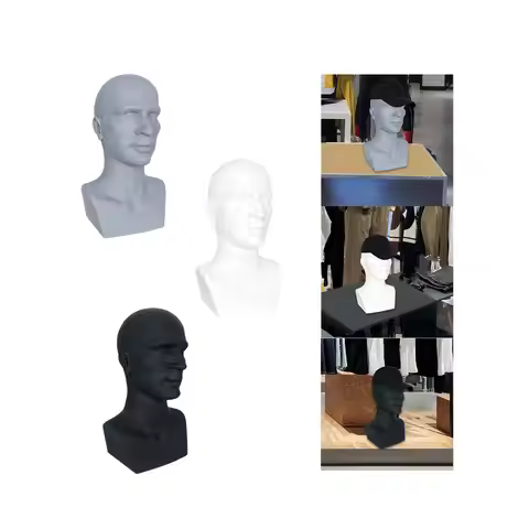Mannequin Male Head Display Stand Styling Training Head Accessories 21.6inch
