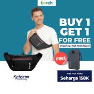 TORCH Koriyama Tas Pinggang Selempang Konser Ringan Anti Air Pria Wanita - Waistbag Sling bag Waterp