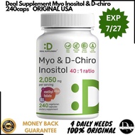 Deal Supplement Myo-Inositol & D-Chiro Inositol 2050 mg 240 Capsules Original USA
