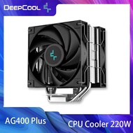 HUI DeepCool AG400 Plus 4 Heat Pipe Dual Fan 220W CPU Cooler 120mm Fan Air Cooler for LGA1700 1200 1