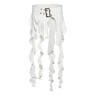 Váy Midi Cạp Cao Không Đối Xứng Thời Trang Của KLIOU Váy Xếp Ly Váy Midi Cạp Cao Váy Midi Chữ A Váy