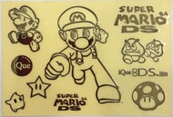 Mario Metal Sticker Skin for DS Lite NDSL (Gold) สติ๊กเกอร์