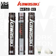 KAWASAKI Badminton Shuttlecock King 8E Model 12pcs Durable Goose Feathers For Training