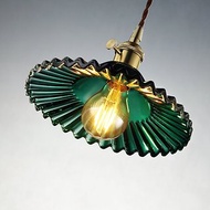 【塵年舊飾】懷舊銅製玻璃吊燈PL-1657附燈泡