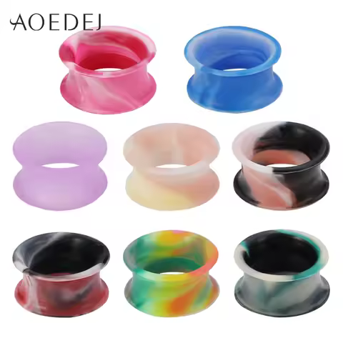 AOEDEJ 3-25mm Silicone Ear Plugs And Tunnels Piercing Expander Piercing Tunnel Ear Tunnels Stretcher