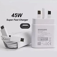Original Samsung 45W UK Charger Fast Charging Wall Power Adapter USB C To Type C PD Cable For Samsun