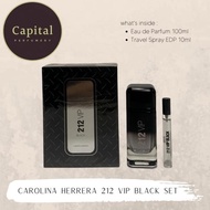 Parfum Original 212 Vip Black Edp For Men Set