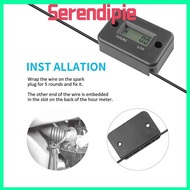 SERENDIPIE Engine Hour Meter, Digital Display LCD Screen Inductive Hour Meter, Easy Installation Wat