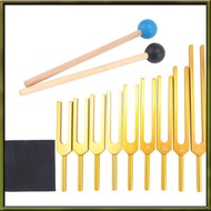 Tuning Forks Set 9Pcs 174/285/396/417/528/639/741/852/963Hz Tuning Fork, Sound Healing Tool Set for 