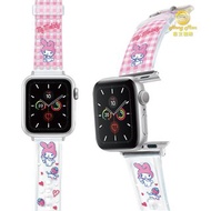 三麗鷗系列 美樂蒂 Apple Watch PVC 果凍透明錶帶 MM 草莓牛奶