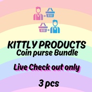 Live Checkout only 3pcs bundle Coin purse with lanyard