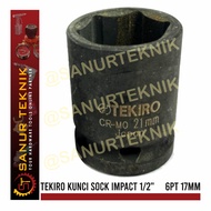 TEKIRO Impact Socket / Impact Sock Key 1/2" 6PT 6 PT 17mm 17 mm