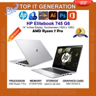 Hp EliteBook 745 G6 Laptop, AMD Ryzen 7 Pro, 8GB/16GB Ram, 256GB/512GB SSD, Windows 11 Pro, Touch Screen