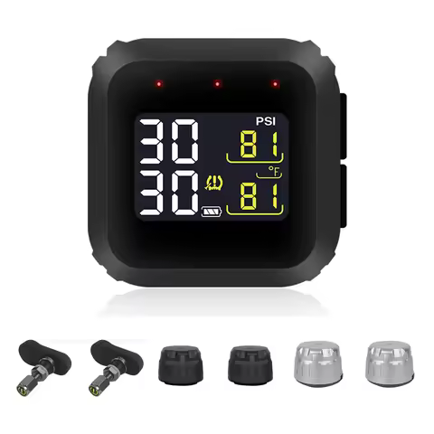 Wireless Tire Pressure Monitoring System M3X Moto Waterproof External built-in LCD Display Motorcycl
