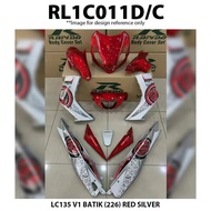 Cover Set Rapido LC135 V1 Yamaha Batik (226) Red Orange Blue Yellow LC4S Accessories Motor LC135 V1 