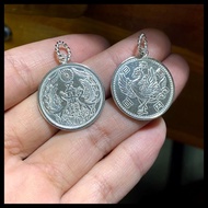 銀革手作 日本 昭和年代 鳳凰 日元 真硬幣 吊墜