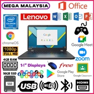 Lenovo N42-20 14" Display Size || Intel Celeron N3160/1.6GHz Play Store Chromebook Laptops / Chrome OS
