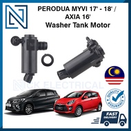 PERODUA MYVI 17' - 18' / AXIA 16' Front Windshield Washer Tank Motor With Bush | 85330-BZ180