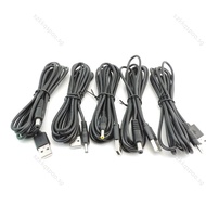 1m USB type A Male to DC 2.0 0.6 2.5 3.5 1.35 4.0 1.7 5.5x2.1 5.5x2.5mm male Power supply Plug Jack 