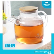 One Two Cups Borosilicate Heat Resistant Glass Tea Pitcher 1.45L - BR-384