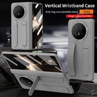 Honor Magic V5 Hand Strap CaseBuilt-in Screen ProtectorKickstandHinge Protection Case for Honor Magi