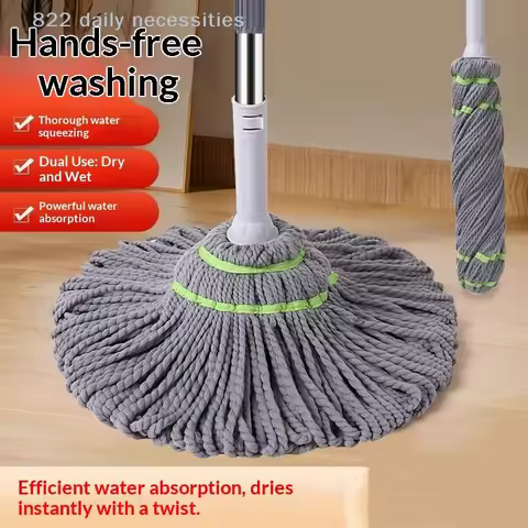 convenient2 In 1 Dehydrated Mop 360 Degree Self Wringing Spin Mop Hand Free Household Twist Mop Home