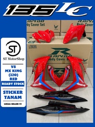YAMAHA Lc135 V8 Mx King (320) Red Cover Set RAPIDO Coverset Body Cover Sticker Tanam Lc135 FI New
