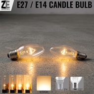 E27 E14 Filament C35 Dimmable Candle Bulb Warm White