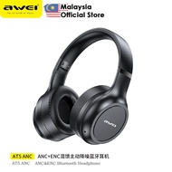 Awei AT5 ANC ENC Wireless Headset HiFi Stereo Headphone Bluetooth Headset ANC + ENC Wireless Headpho