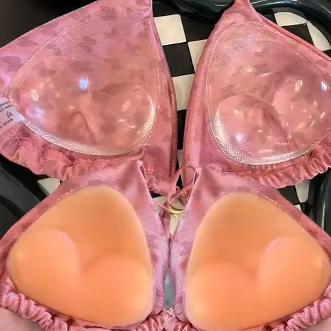Invisible Push Up Swimsuit Bras Silicone Removeable Inserts Sticky Thicker Sponge Bra Pads Breast Pu