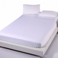 3-IN-1 B SET 300T S (Bed Sheet+2 Pillowcases+2 Bolster Cases) Stripe 300 Thread Count 100% Cotton Ho