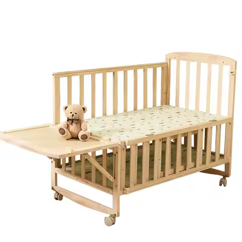 Supply Baby Sleeping Furniture Cribs Newborn Adjustable Table Wooden Rocking Cradle Cot Bed Baby Cri