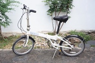 จักรยานพับได้ญี่ปุ่น - ล้อ 20 นิ้ว - เกียร์ 7 สปีด - อลูมิเนียม - Dahon Veloce - สีขาว [จักรยานมือสอ