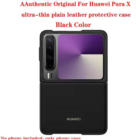 Authentic Original For Huawei Pura X ultra-thin plain leather protective case minimalist style case 