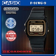 CASIO F-91WG-9 STANDARD DIGITAL WATCH DAILY ALARM CALENDAR STOPWATCH LED LIGHT RESIN BAND WATER RESI