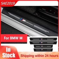 BMW M Car Door Sill Strip Anti Scratch Side Door Step Protector Carbon Fibre Sticker for BMW X1 X3 X4 X5 X7 1 2 3 4 5 6 7 Series Threshold Protector Auto Door Sill Cover Sticker Car Accessories