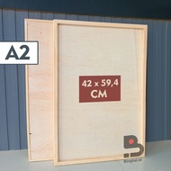 A2 Wooden Photo Frame A2 Size Photo Frame 42 x 59.4 CM Dutch Teak Wood Frame