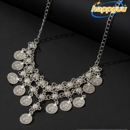 HAPPYUU Coin Necklace, Vintage Bohemian Style Tassel Necklace, High Quality Versatile Bohemian Neckl