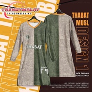 Baju Raya 2024 Viral Muslimah Dress Jersey Msulimah T Shirt Murah Retro Collar Jersey Custom Name + 