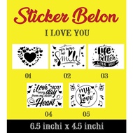STICKER BELON I LOVE YOU