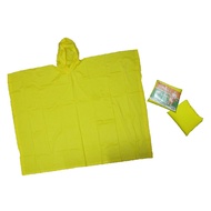 [READY STOCK-1020L]  Quality Waterproof Unisex Hooded Poncho / Baju Hujan Poncho Kuning Berkualiti (