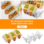 4/8Pcs Taco Holder Stainless Steel Taco Holder Stand Taco Rack Holds Up to 3 Tacos Grill Oven and Di