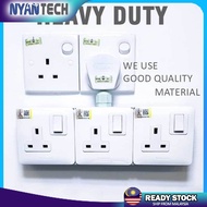 Heavy Duty T-Adaport Wall Socket Extension Plug 13A 3 Way Adaport 3 Core Cable Extantion Socket Plug