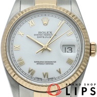 勞力士 Datejust 男士腕錶 16233(X) K18YG/SS 男士腕錶 白色拋光 1991 年 極佳狀態 [二手]