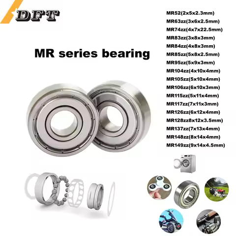10 pcs MR85 ZZ Bearing Metal Shielded Ball Bearings, Double Shielded Miniature Ball Bearings MR83 MR