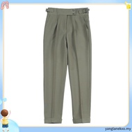 MY Double Side Adjuster Gurkha Pants Cutting Slim Fit Seluar Slack Lelaki Smart Casual High Waisted 