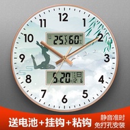 Hiasan Studio Yoga Tanpa Gerudi Fesyen Jam Kesihatan Cahaya Jam Dinding Mewah Salun Kecantikan Gantu