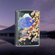 【ZIPPO官方旗艦店】絢麗櫻花富士山防風打火機 ZA-5-213