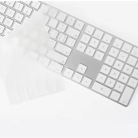 For 2021 iMac Wired Apple Keyboard A2449 A2450 A1243 A1843 MB110LL/B with Numeric Keypad Silicone ke