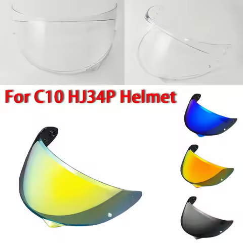 C10 Helmet face Shield for HJC HJ34P Visor Replace Anti-UV Anti-Scratch Dustproof Wind Shield Motorc